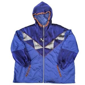 Vintage‎ Active Frontier blue geometric windbreaker jacket 3X